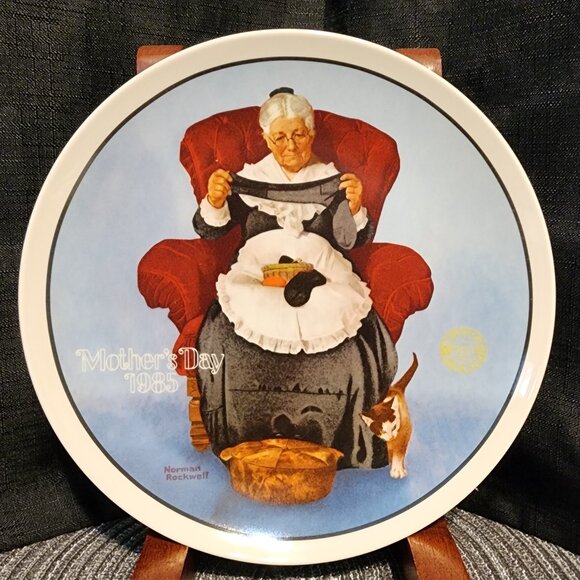 Mending Time - Norman Rockwell Collectors' Plate VTG - Super Low Number ### - Picture 1 of 7